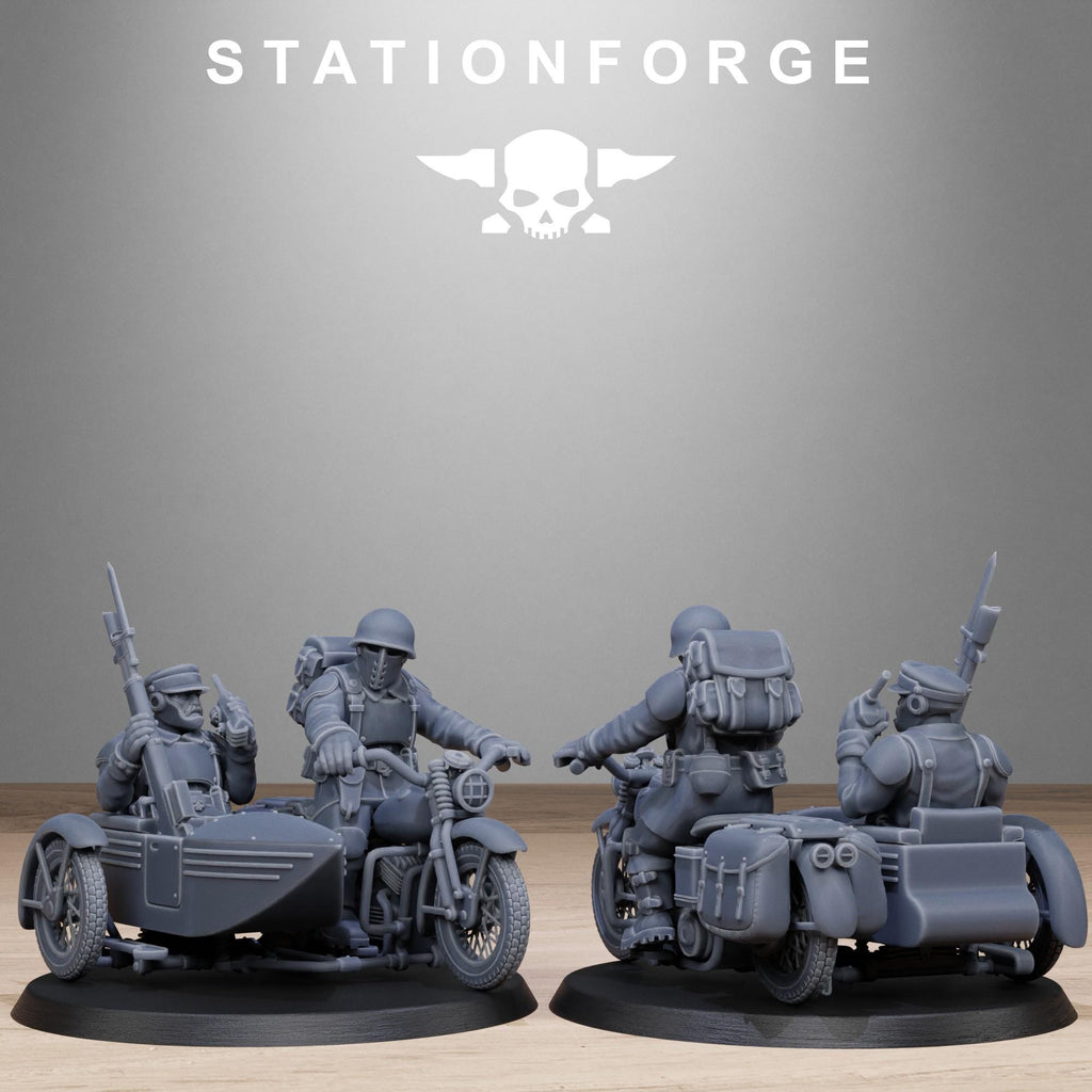 FreeGuard Bikers from StationForge/10 Tabletop, Wargame Miniatures +Gratis Bases