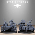 FreeGuard Bikers from StationForge/10 Tabletop, Wargame Miniatures +Gratis Bases
