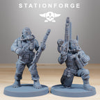 GrimGuard Jungle Fighters from StationForge/10 Wargame Miniatures +Gratis Bases