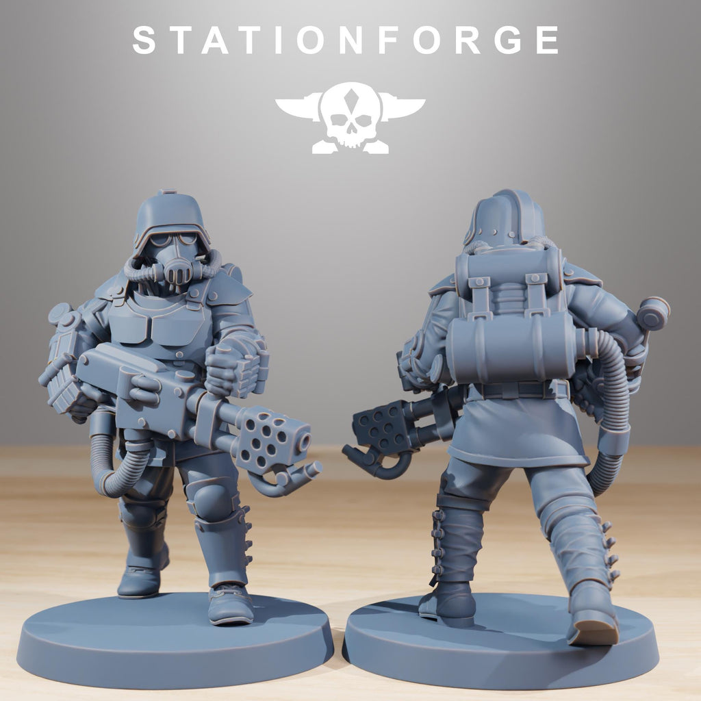 GrimGuard Commandos from StationForge/10 Wargame Miniatures +Gratis Bases