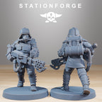 GrimGuard Commandos from StationForge/10 Wargame Miniatures +Gratis Bases