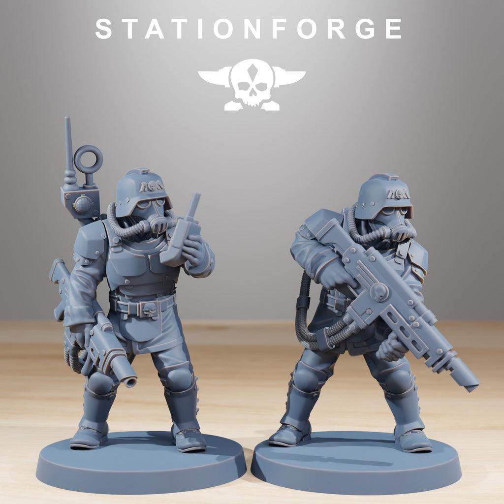 GrimGuard Commandos from StationForge/10 Wargame Miniatures +Gratis Bases