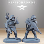 GrimGuard Commandos from StationForge/10 Wargame Miniatures +Gratis Bases