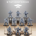 GrimGuard Commandos from StationForge/10 Wargame Miniatures +Gratis Bases