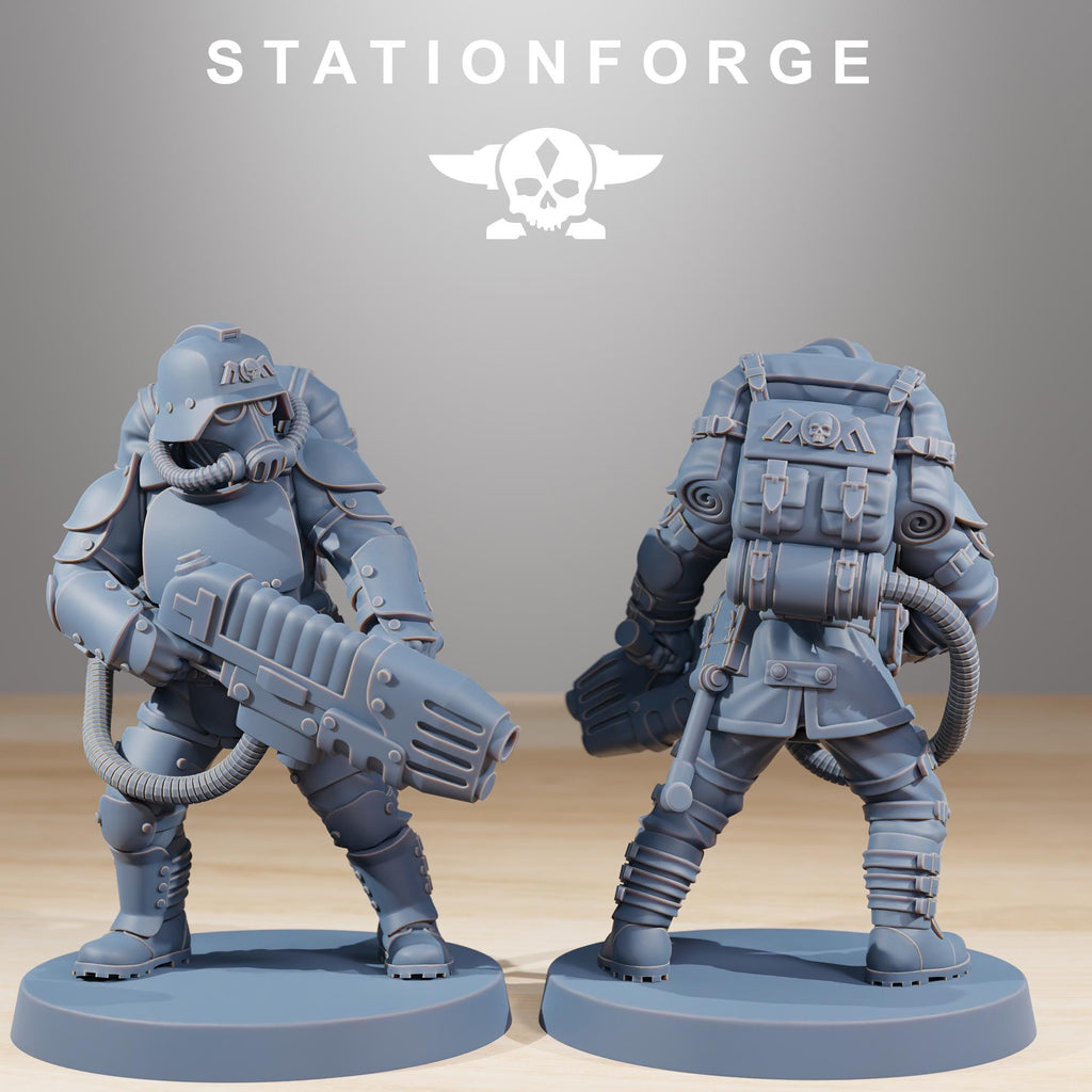 Grimguard Ironclads from StationForge/10 Wargame Miniatures +Gratis Bases