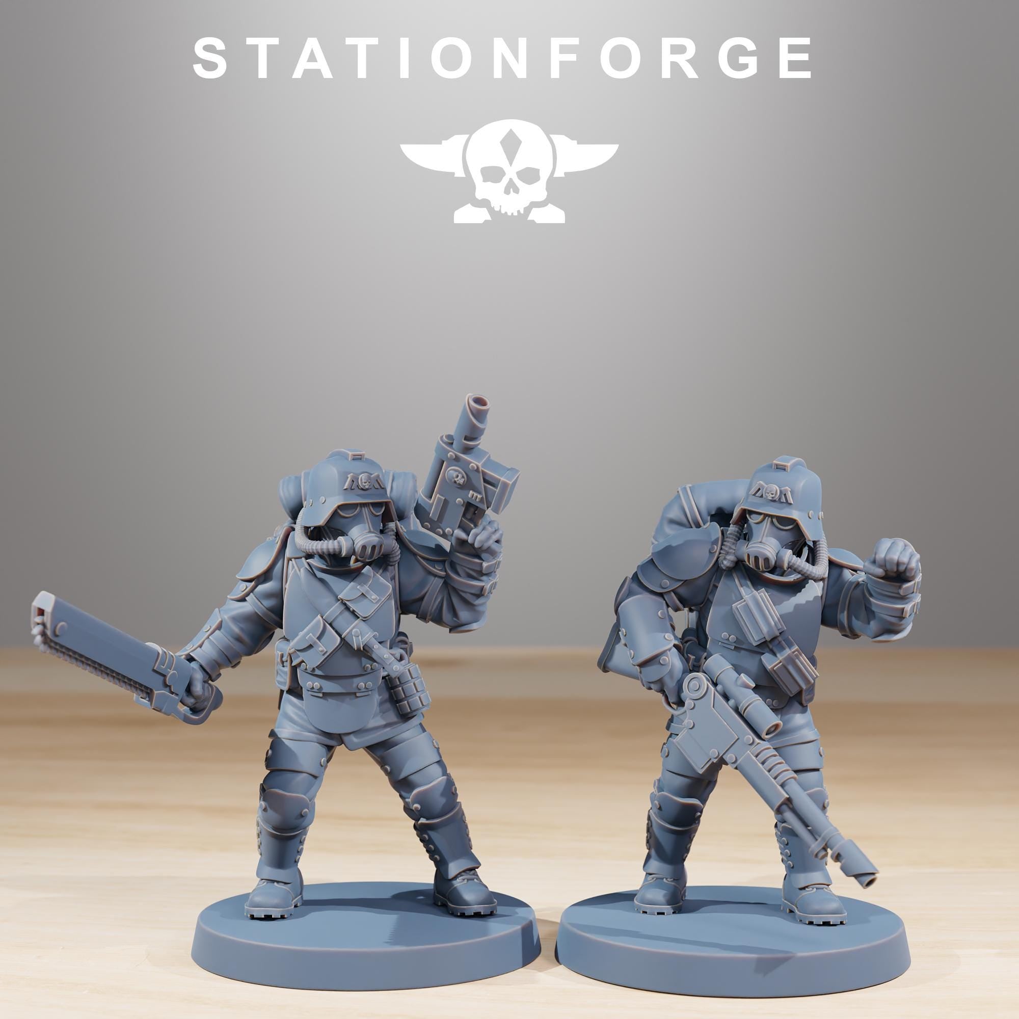 Grimguard Ironclads from StationForge/10 Wargame Miniatures +Gratis Bases