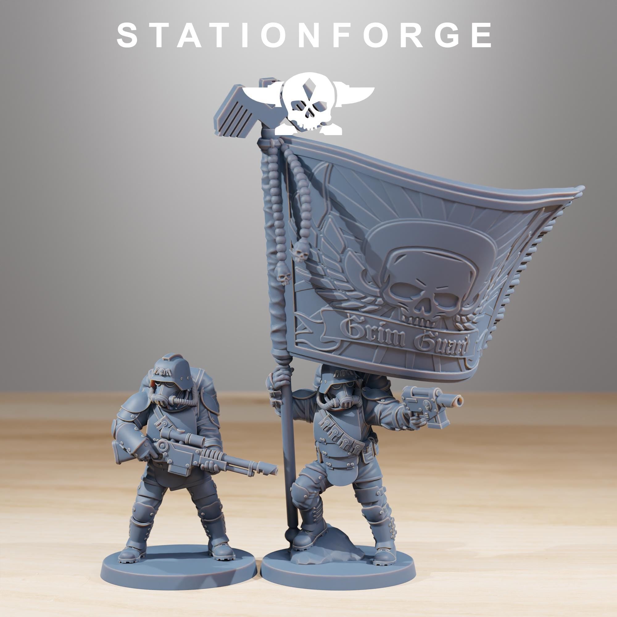 Grimguard Ironclads from StationForge/10 Wargame Miniatures +Gratis Bases