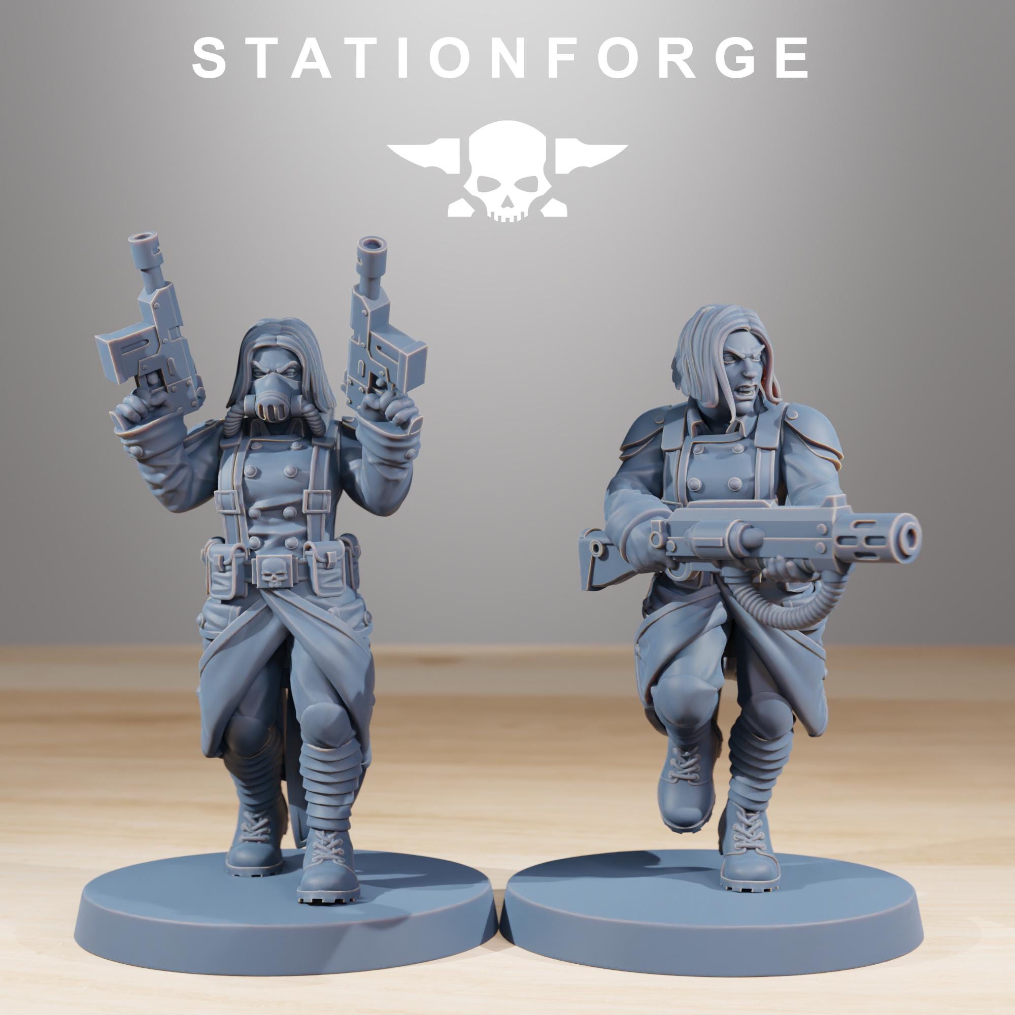 GrimGuard Sisters of War from StationForge/10 Miniatures +Gratis Bases