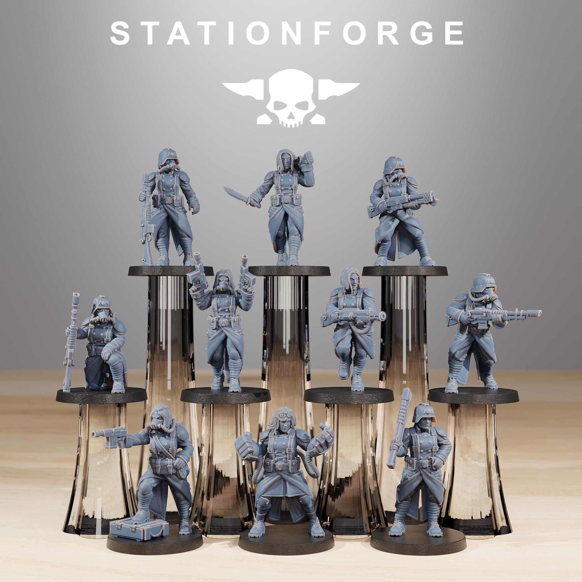 GrimGuard Sisters of War from StationForge/10 Miniatures +Gratis Bases
