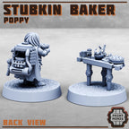 Poppy - Stubkin Baker from PrintMinis/ Wargame, Tabletop Miniatur+ Base