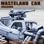 Wasteland Race Cart - Roxanne w/ Outcast Drivers full Set from PrintMinis/ Wargame, Tabletop Miniatur+ Base