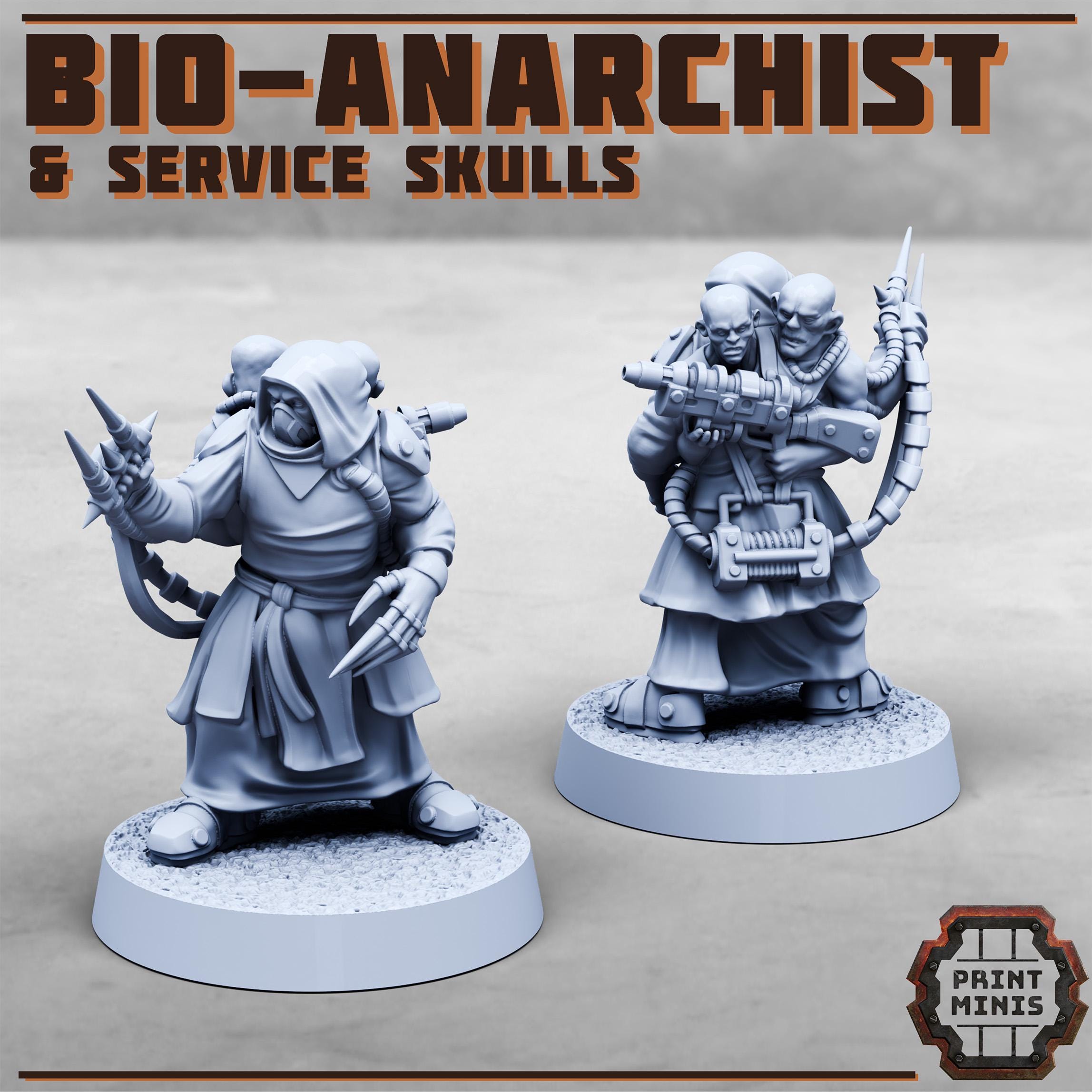 Bio-Anarchist from PrintMinis/ Wargame, Tabletop Miniatur+ Base