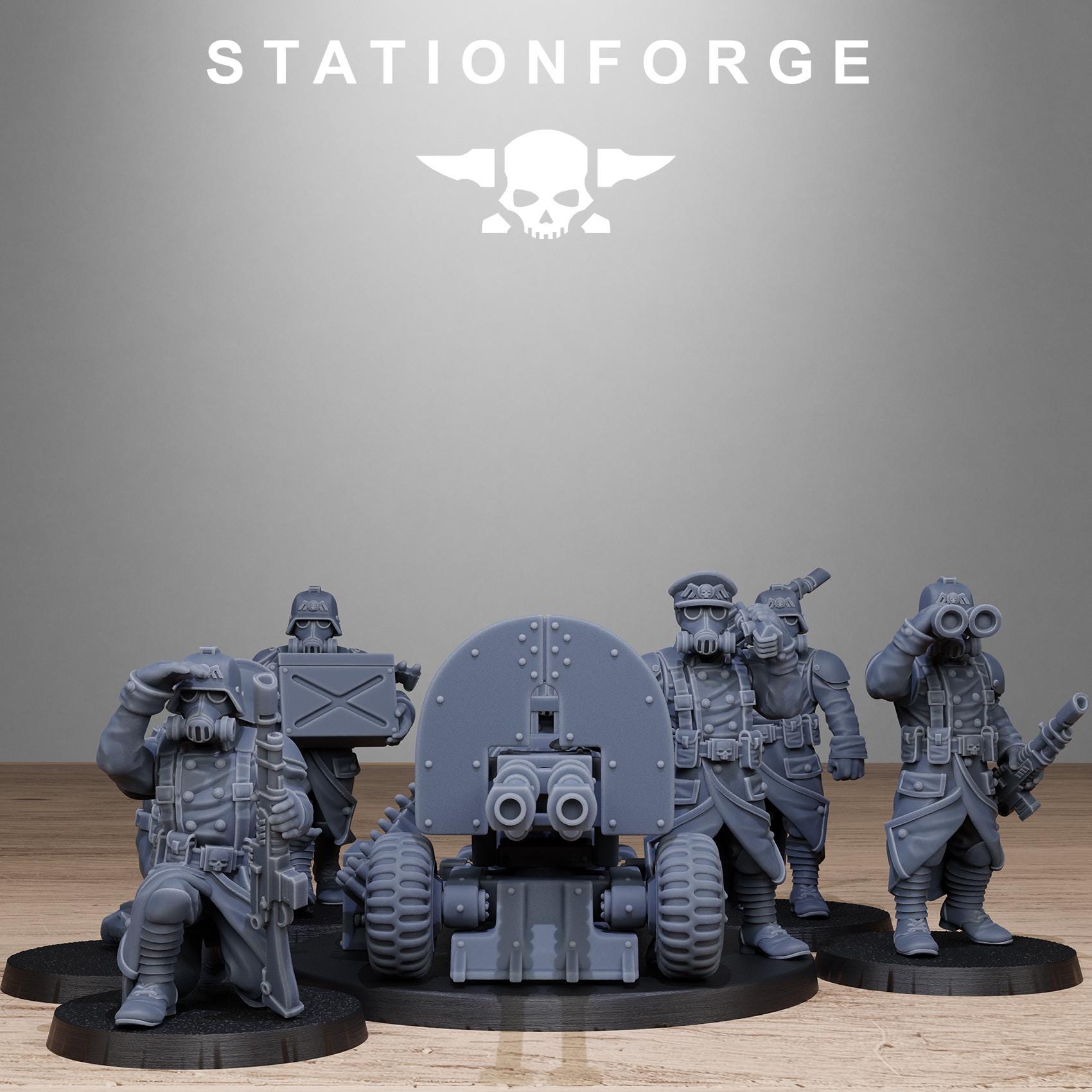 GrimGuard Battle Weapons 2.0 from StationForge/full set, Wargame Miniatures +Gratis Bases