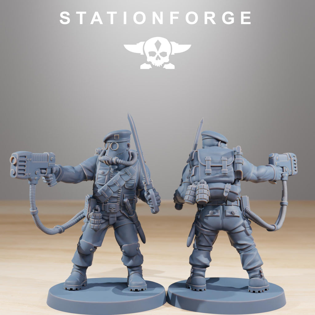 GrimGuard Jungle Fighters from StationForge/10 Wargame Miniatures +Gratis Bases