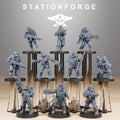 GrimGuard Jungle Fighters from StationForge/10 Wargame Miniatures +Gratis Bases