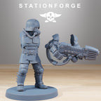 GrimGuard Commandos from StationForge/10 Wargame Miniatures +Gratis Bases
