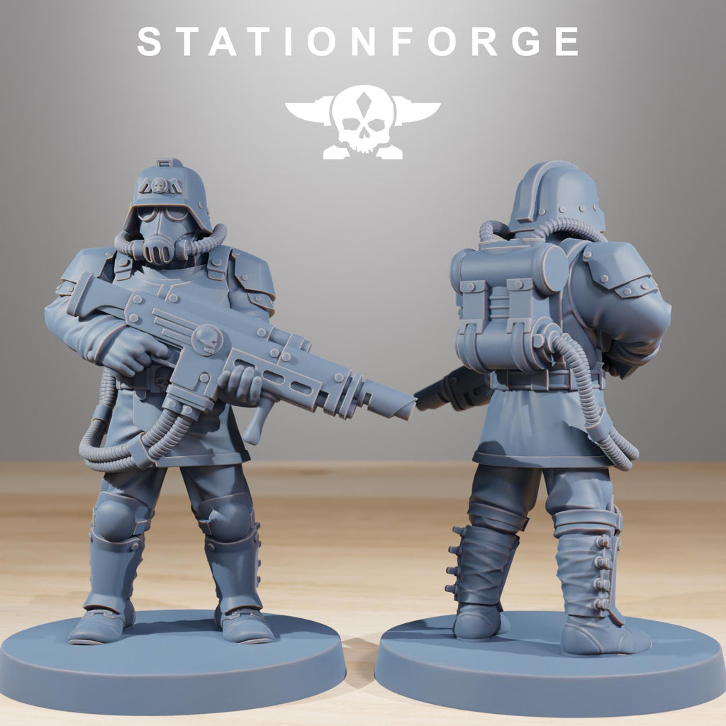 GrimGuard Commandos from StationForge/10 Wargame Miniatures +Gratis Bases