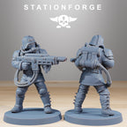 GrimGuard Commandos from StationForge/10 Wargame Miniatures +Gratis Bases