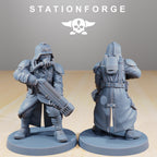 GrimGuard Command Force from StationForge/5 Wargame Miniatures +Gratis Bases
