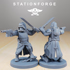 GrimGuard Command Force from StationForge/5 Wargame Miniatures +Gratis Bases