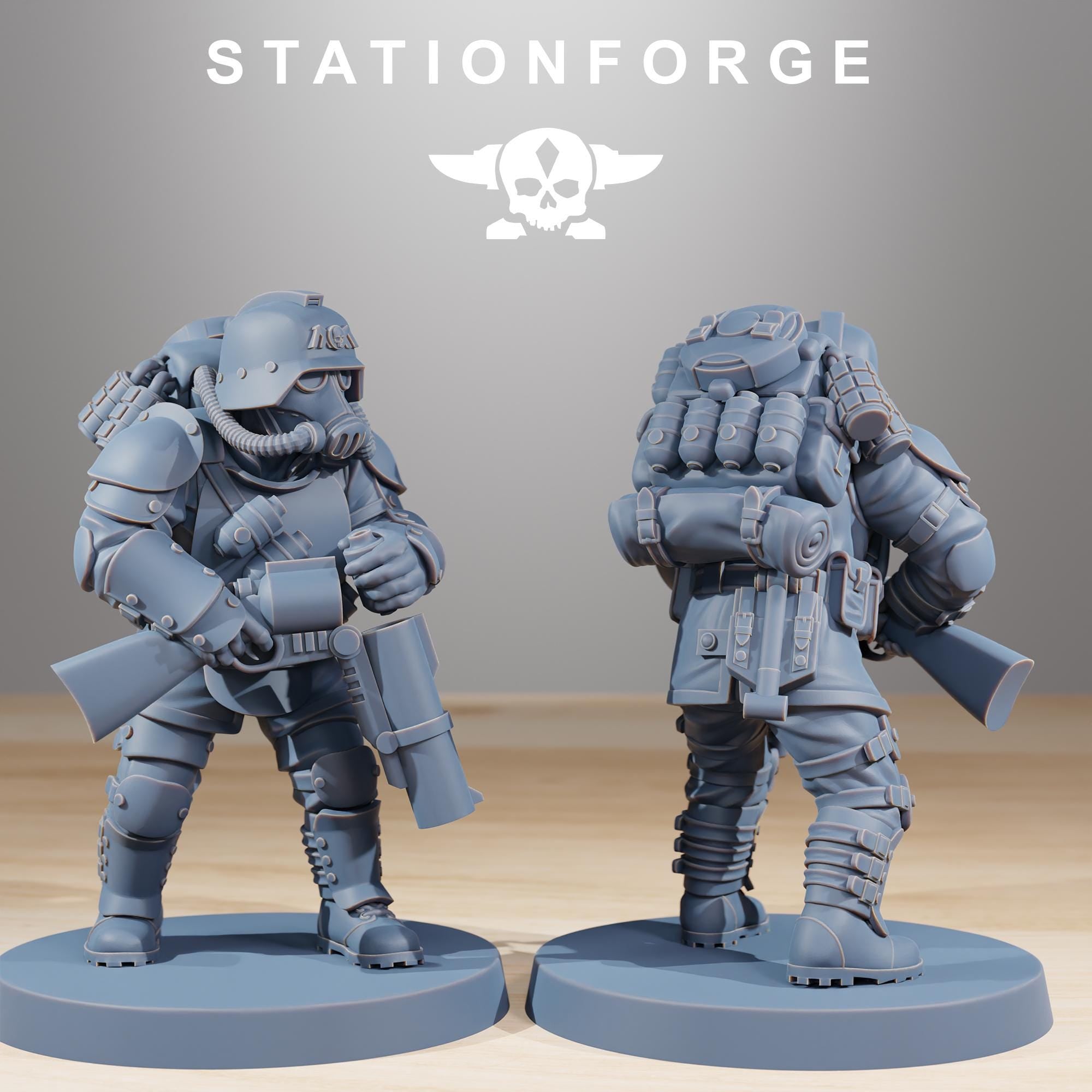 Grimguard Ironclads from StationForge/10 Wargame Miniatures +Gratis Bases