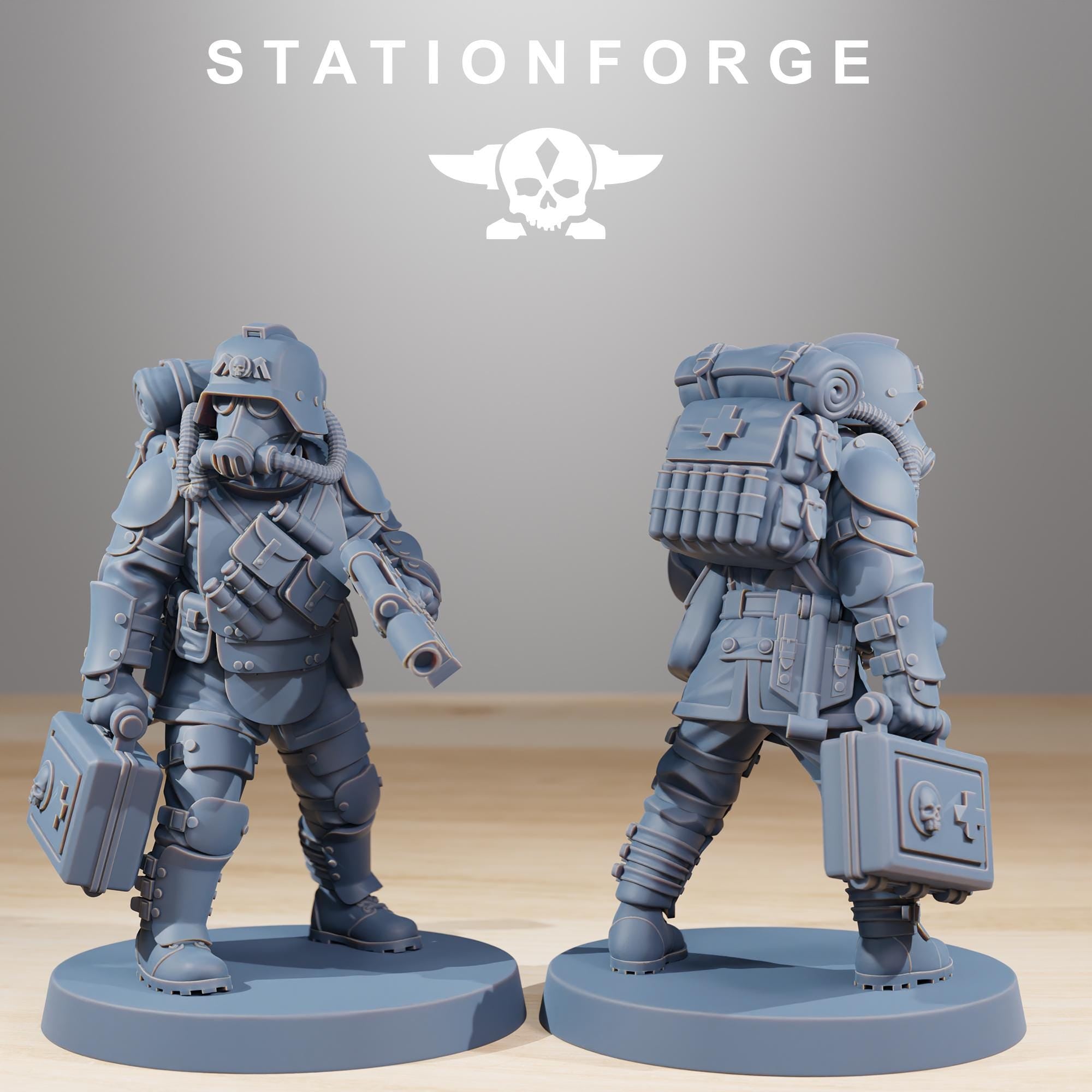 Grimguard Ironclads from StationForge/10 Wargame Miniatures +Gratis Bases