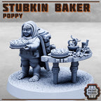 Poppy - Stubkin Baker from PrintMinis/ Wargame, Tabletop Miniatur+ Base