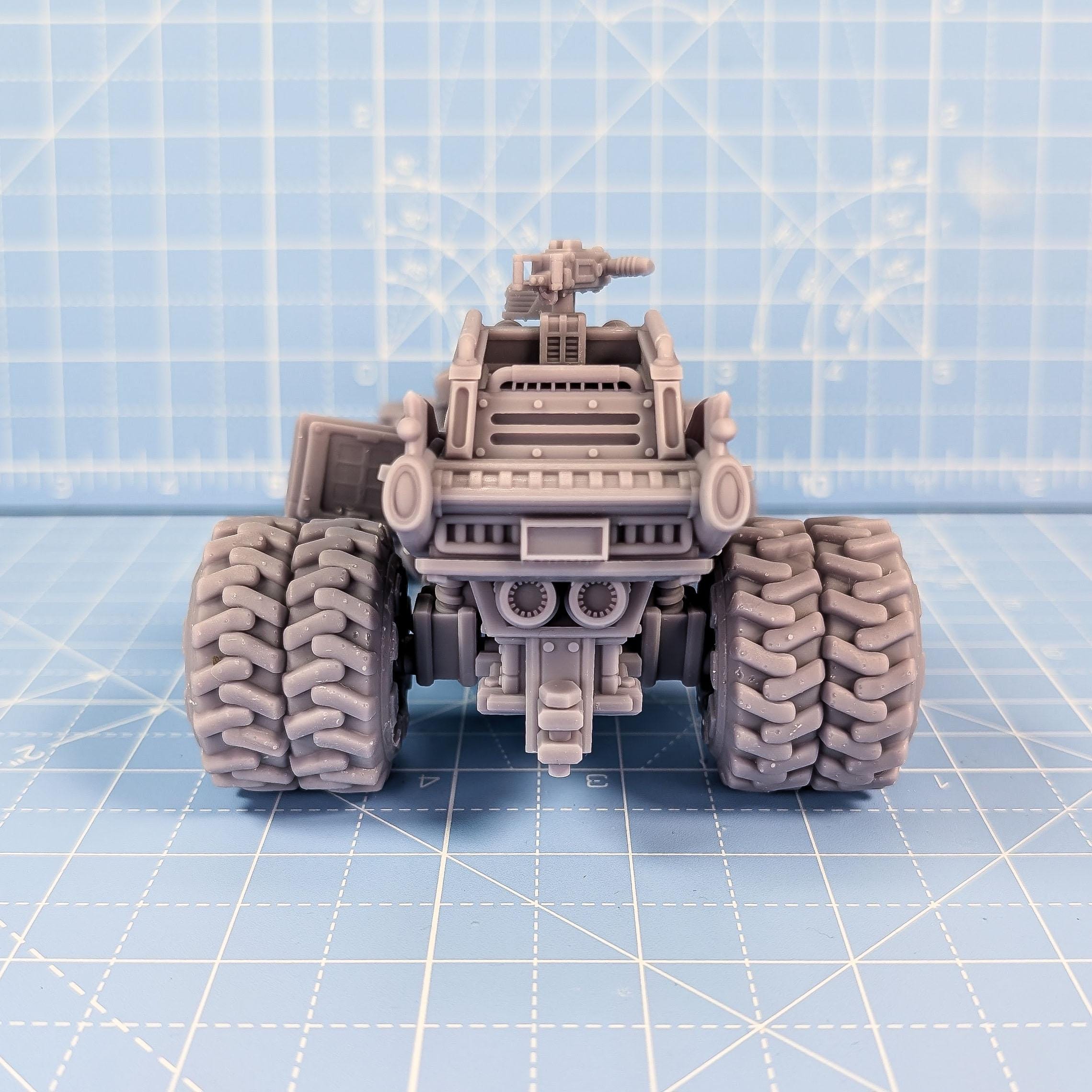 Wasteland Race Cart - Roxanne w/ Outcast Drivers full Set from PrintMinis/ Wargame, Tabletop Miniatur+ Base