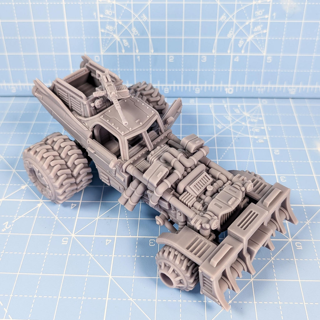 Wasteland Race Cart - Roxanne w/ Outcast Drivers full Set from PrintMinis/ Wargame, Tabletop Miniatur+ Base