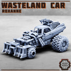 Wasteland Race Cart - Roxanne w/ Outcast Drivers full Set from PrintMinis/ Wargame, Tabletop Miniatur+ Base