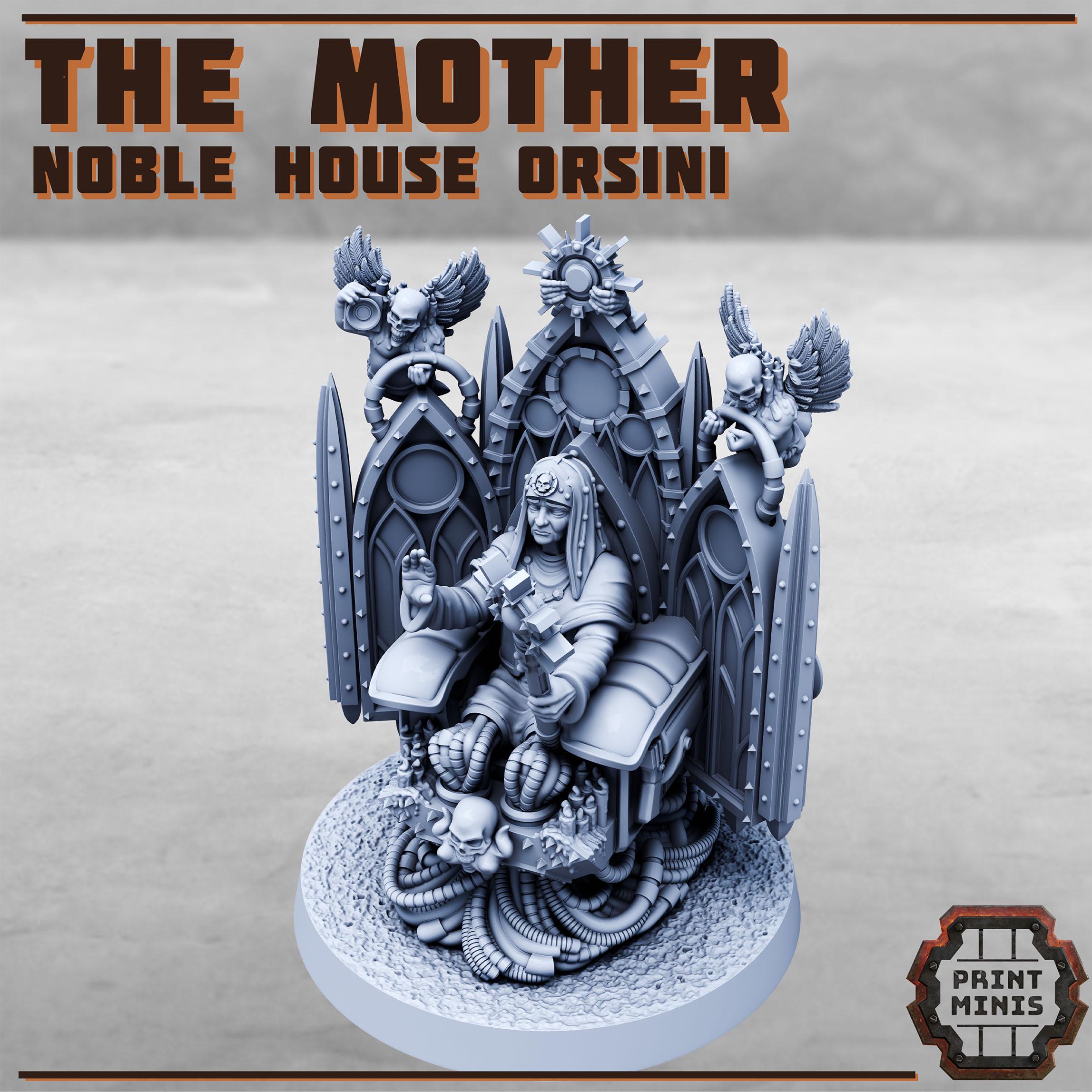 The Mother - Noble House Osini from PrintMinis/ Wargame, Tabletop Miniatur+ Base