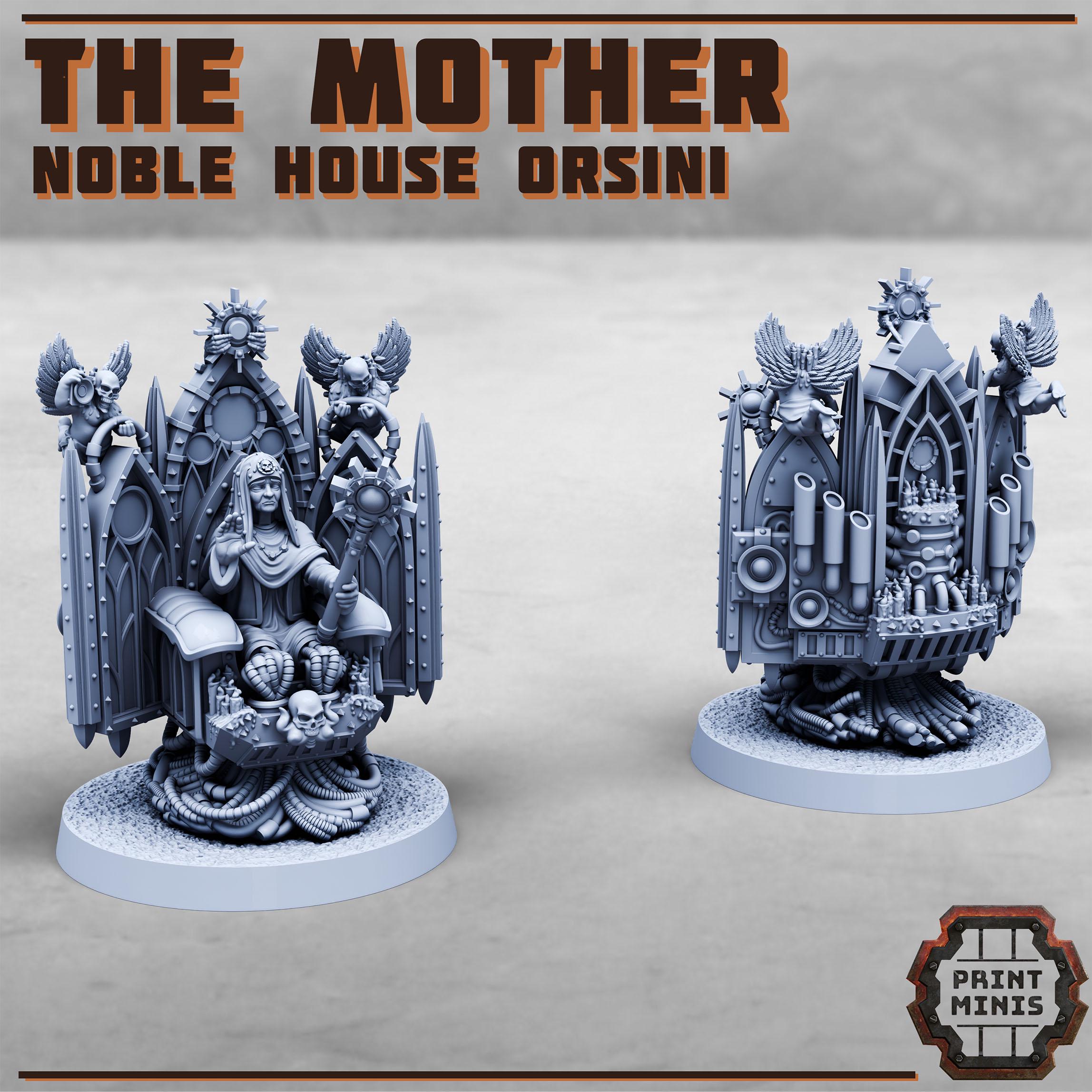 The Mother - Noble House Osini from PrintMinis/ Wargame, Tabletop Miniatur+ Base