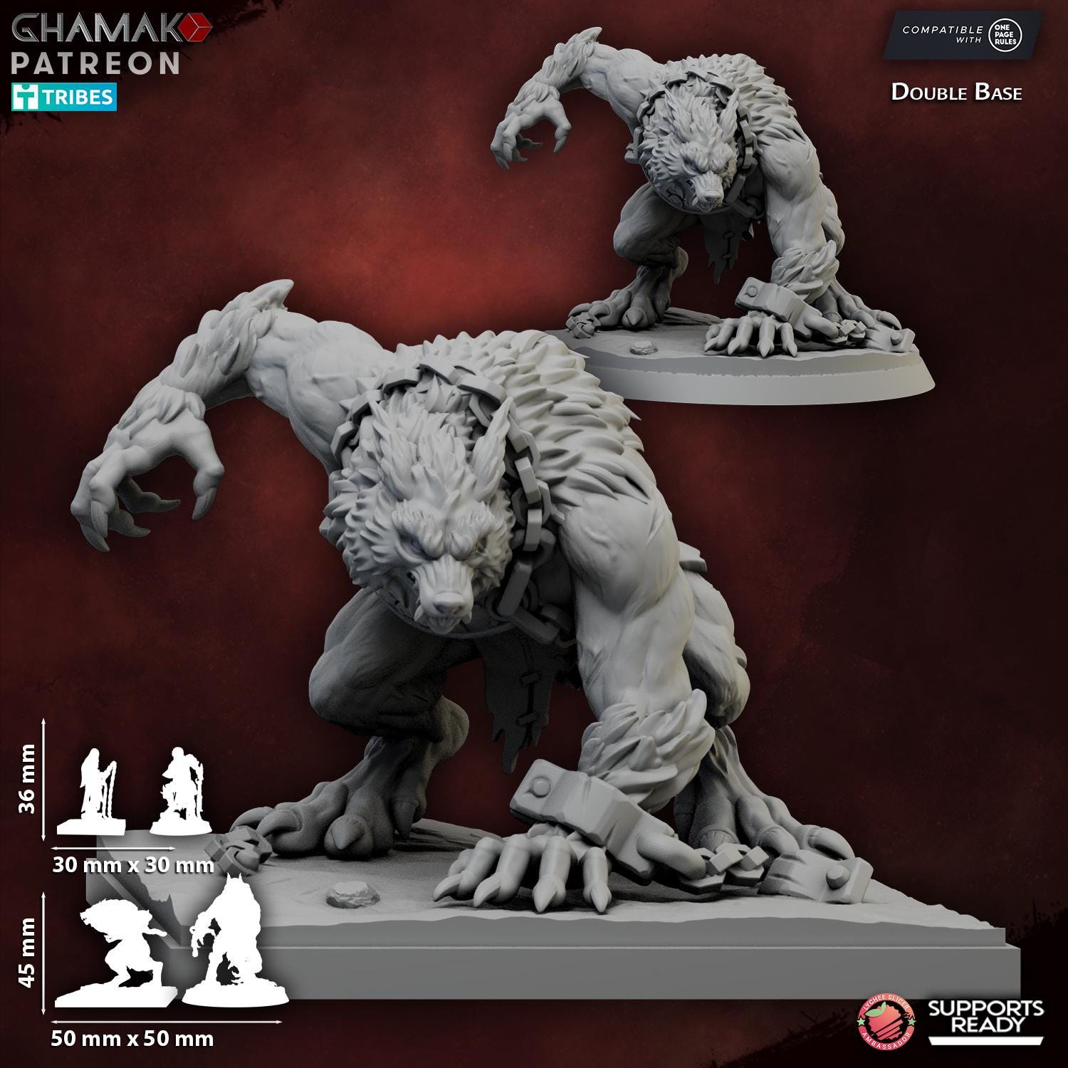 Enslaved Wyrkallas from Ghamak, 4 Wargame Miniatures+ Gratis Bases