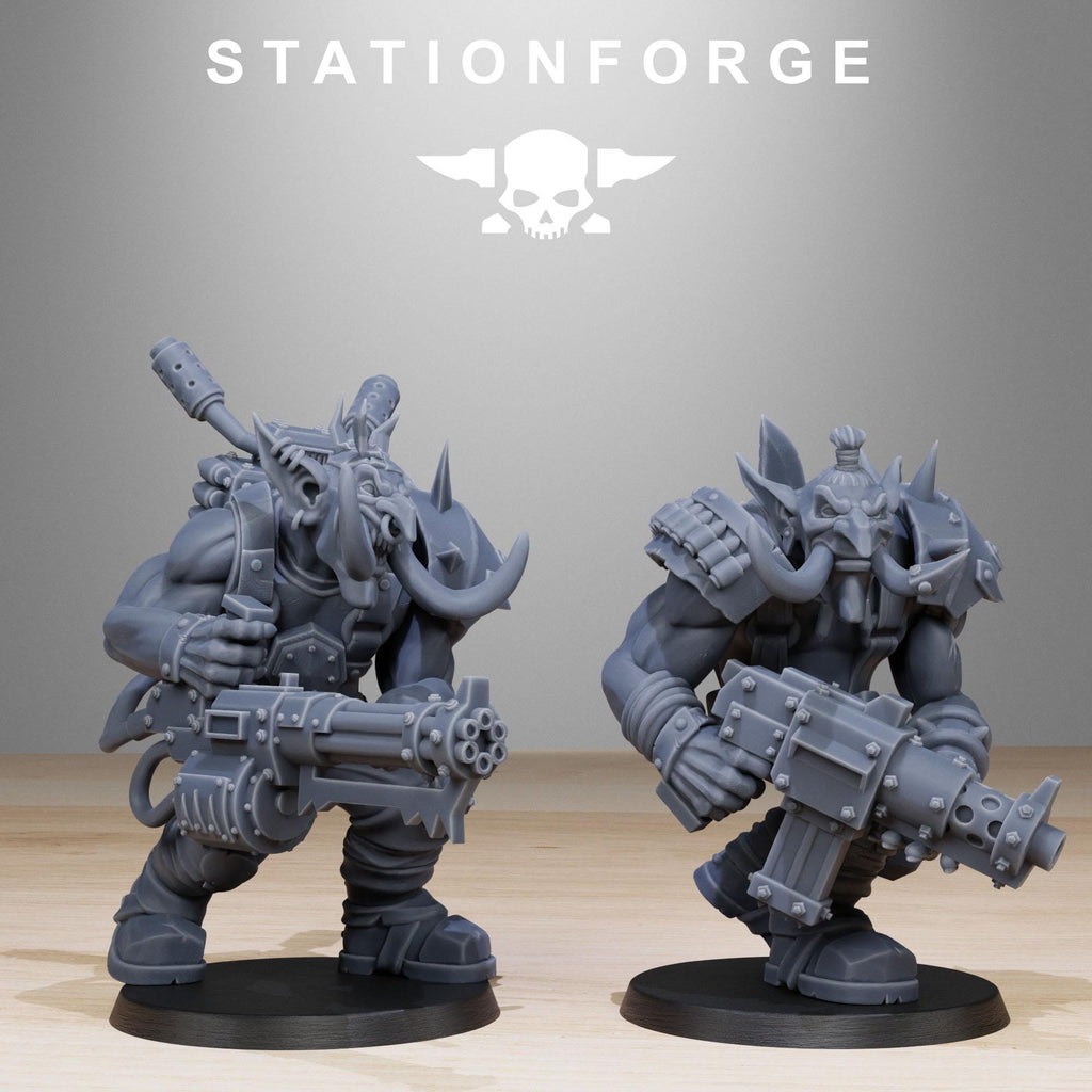 Orkaz Trolls from StationForge/10 Miniatures +Gratis Bases