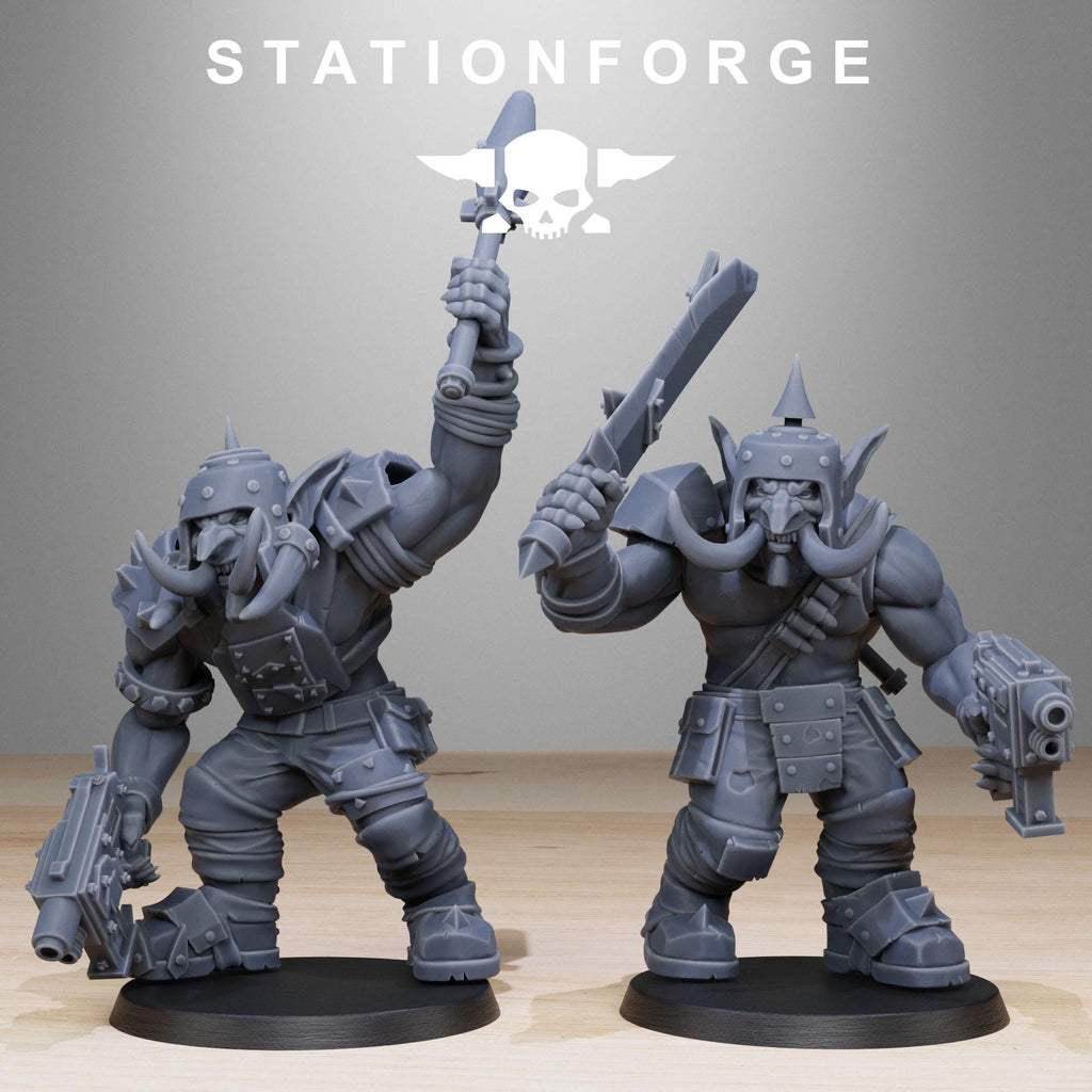 Orkaz Trolls from StationForge/10 Miniatures +Gratis Bases