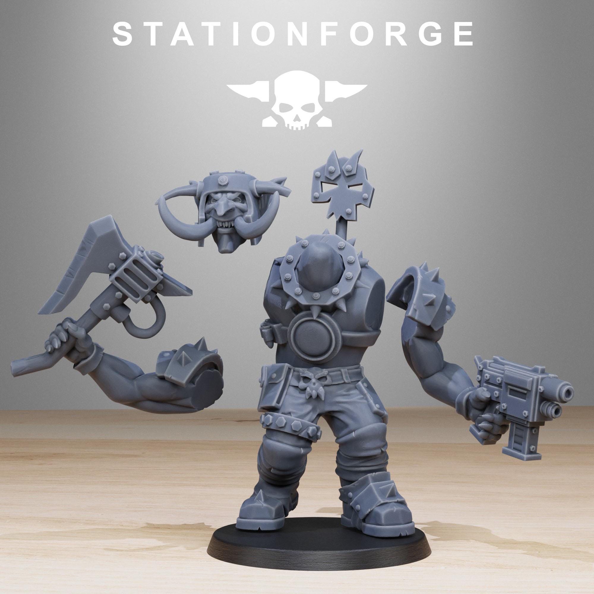 Orkaz Trolls from StationForge/10 Miniatures +Gratis Bases