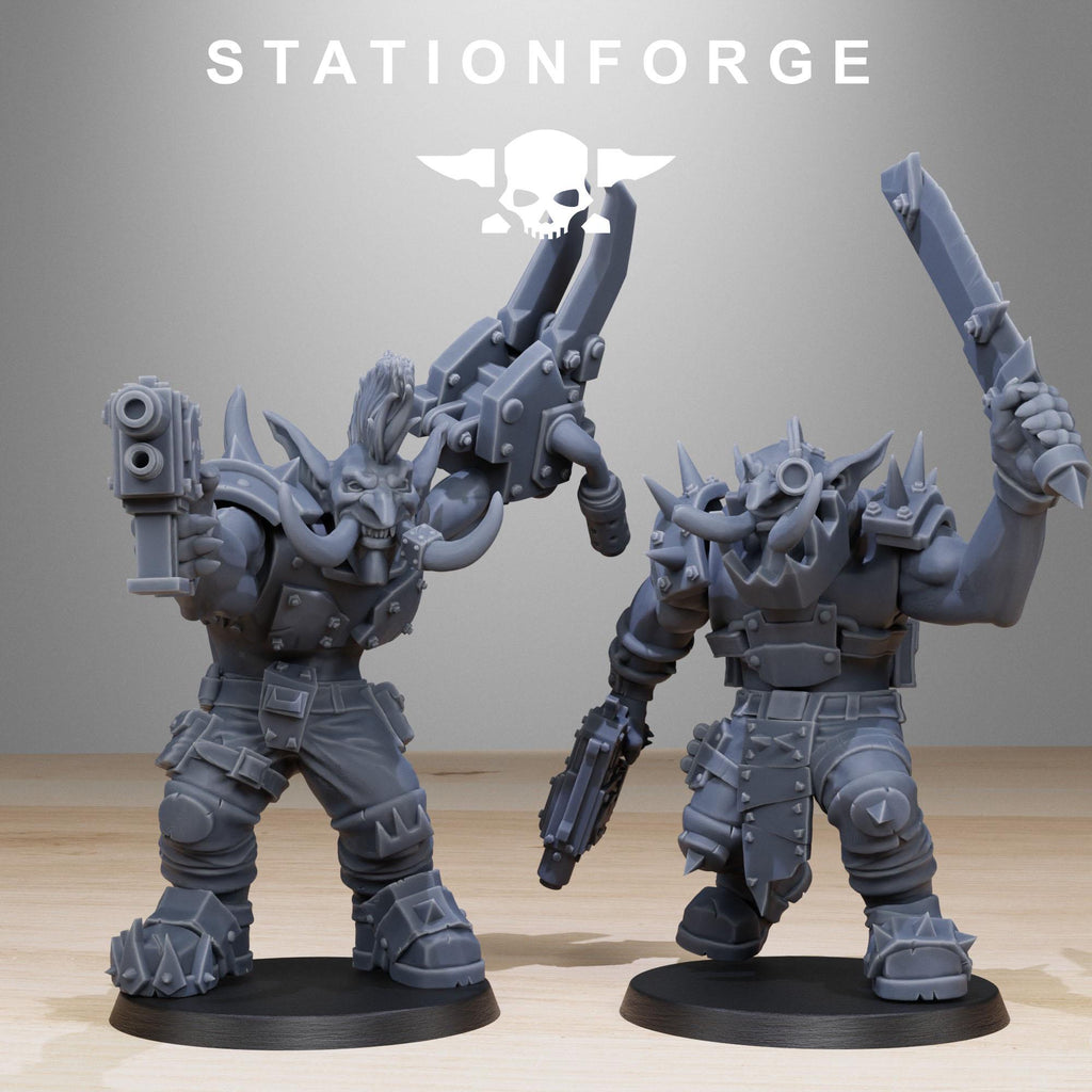 Orkaz Trolls from StationForge/10 Miniatures +Gratis Bases