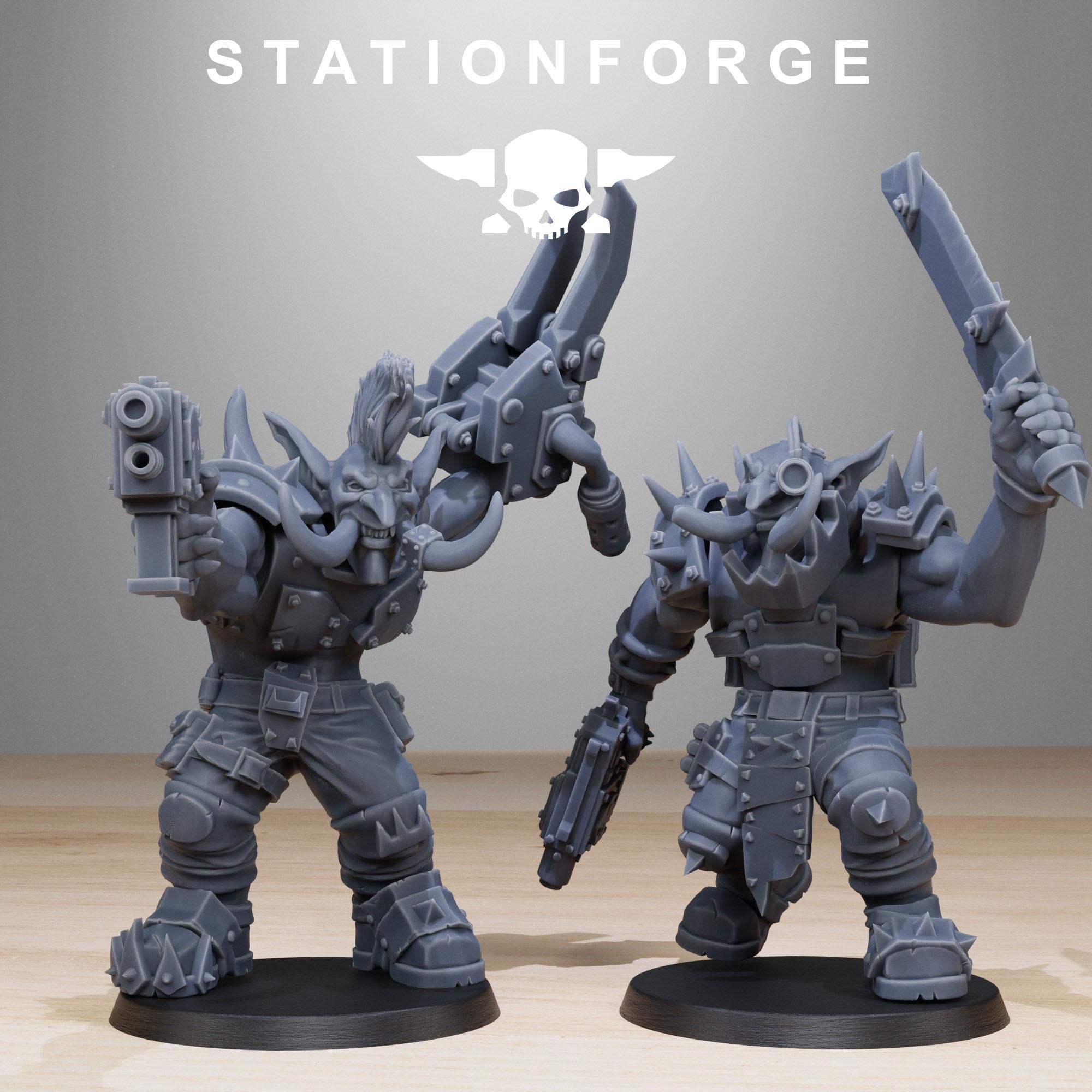 Orkaz Trolls from StationForge/10 Miniatures +Gratis Bases