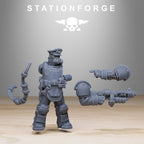 GrimGuard Armored Squad  from StationForge/10 Miniatures +Gratis Bases